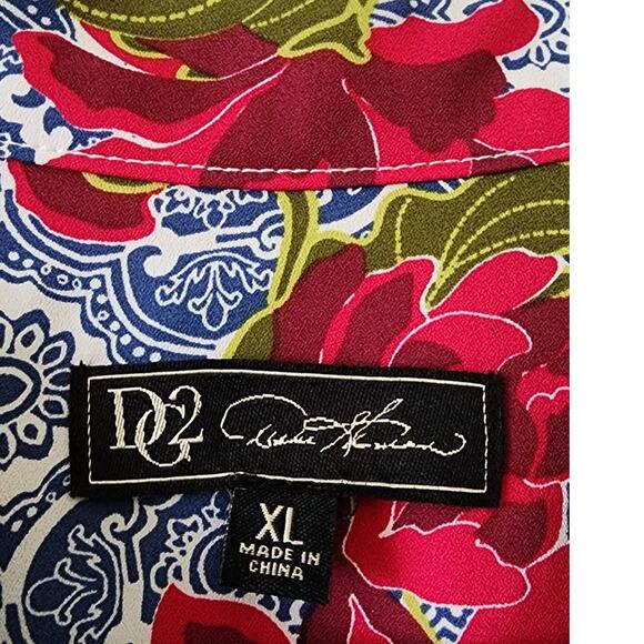 DG2 by Diane Gilman Floral Full Zip Jacket w/ Pockets XL - Picture 4 of 10